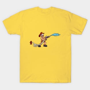 Cartoon Firefighter T-Shirt